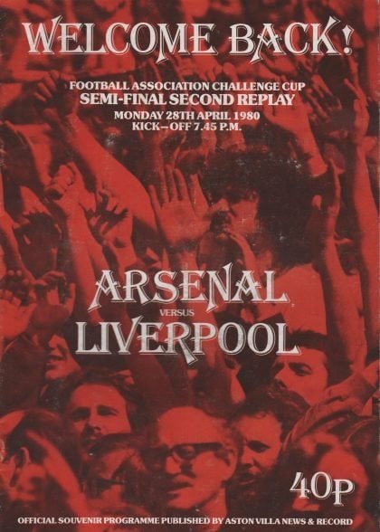 Arsenal v Liverpool 28-Apr-1980