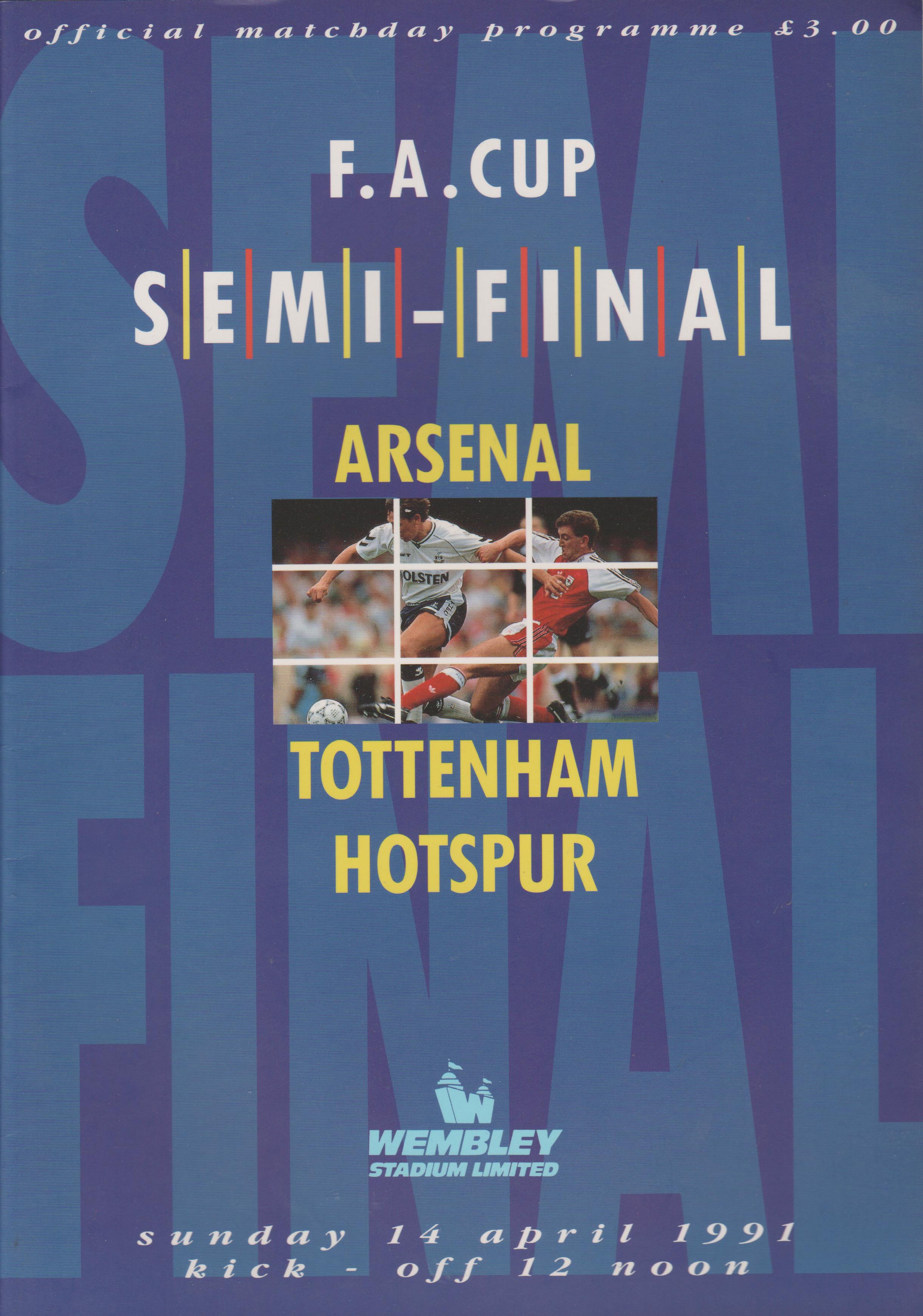 Arsenal v Tottenham Hotspur 14-Apr-1991