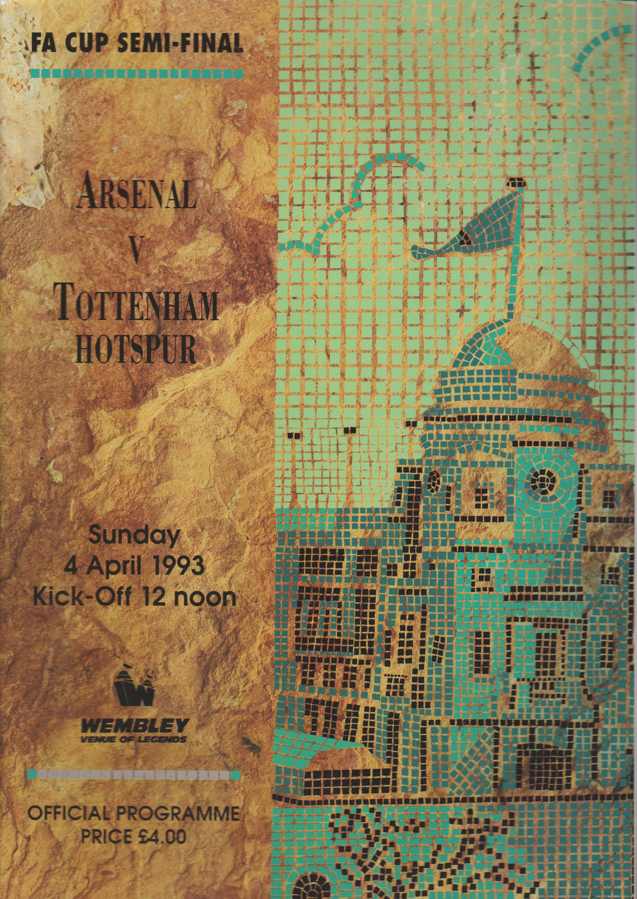 Arsenal v Tottenham Hotspur 04-Apr-1993