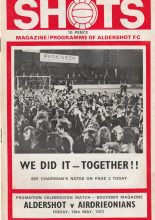 Aldershot v Airdrieonians 18-May-1973