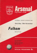 Arsenal v Fulham 19-Nov-1966