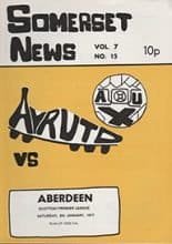 Ayr United v Aberdeen 08-Jan-1977