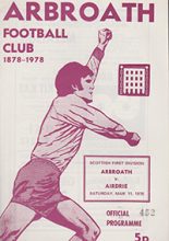 Arbroath v Airdrieonians 11-Mar-1978