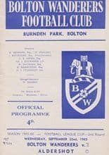 Bolton Wanderers v Aldershot 22-Sep-1965
