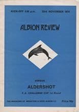 Brighton and Hove Albion v Aldershot 23-Nov-1974