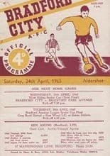 Bradford City v Aldershot 24-Apr-1965