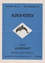 Brighton and Hove Albion v Aldershot 28-Dec-1974