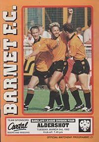Barnet v Aldershot 03-Mar-1992
