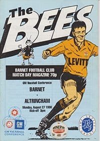 Barnet v Altrincham 27-Aug-1990