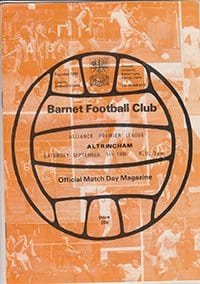Barnet v Altrincham 05-Sep-1981