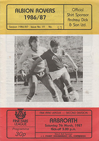 Albion Rovers v Arbroath 07-Mar-1987