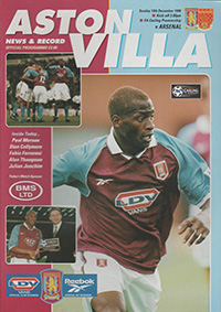 Aston Villa v Arsenal 13-Dec-1998