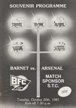 Barnet v Arsenal 20-Oct-1987