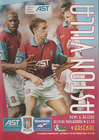 Aston Villa v Arsenal 07-Sep-1996