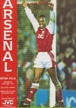 Arsenal v Aston Villa 11-Jan-1992