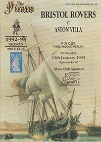 Bristol Rovers v Aston Villa 13-Jan-1993