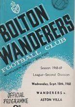 Bolton Wanderers v Aston Villa 18-Sep-1968