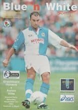 Blackburn Rovers v Aston Villa 24-Sep-1994