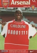 Arsenal v Aston Villa 27-Aug-2003