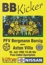 Bergmann Borsig v Aston Villa 30-Jul-1992