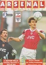 Arsenal v Aston Villa 06-Nov-1993