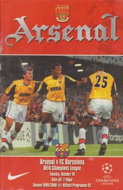Arsenal v Barcelona 19-Oct-1999