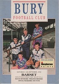 Bury v Barnet 12-Sep-1992