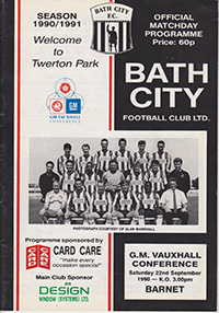 Bath City v Barnet 22-Sep-1990