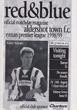 Aldershot Town v Barnet 24-Aug-1998