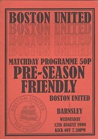 Boston United v Barnsley 12-Aug-1998