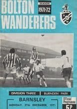 Bolton Wanderers v Barnsley 27-Dec-1971