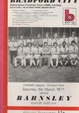 Bradford City v Barnsley 05-Mar-1977