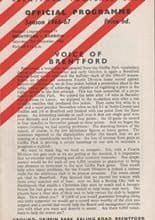 Brentford v Barrow 10-Dec-1966