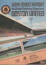 Boston United v Bath City 07-Nov-1981