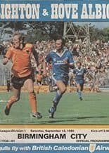 Brighton & Hove Albion v Birmingham City 13-Sep-1980