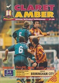 Bradford City v Birmingham City 19-Apr-1997