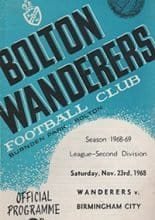 Bolton Wanderers v Birmingham City 23-Nov-1968
