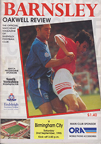 Barnsley v Birmingham City 02-Sep-1995
