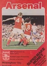 Arsenal v Birmingham City 30-Dec-1978