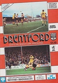 Brentford v Birmingham City 30-Mar-1991