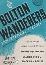 Bolton Wanderers v Blackburn Rovers 14-Sep-1968
