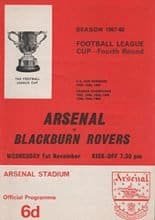 Arsenal v Blackburn Rovers 01-Nov-1967