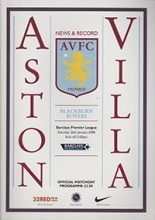 Aston Villa v Blackburn Rovers 26-Jan-2008