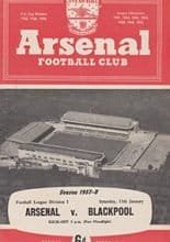 Arsenal v Blackpool 11-Jan-1958