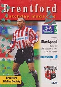 Brentford v Blackpool 13-Dec-1997