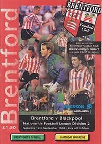 Brentford v Blackpool 14-Sep-1996