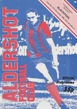 Aldershot v Blackpool 27-Nov-1982
