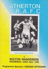 Atherton LRA v Bolton Wanderers 22-Jul-1992