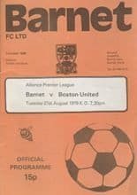 Barnet v Boston United 21-Aug-1979