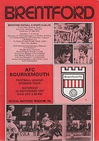 Brentford v AFC Bournemouth 10-Sep-1977